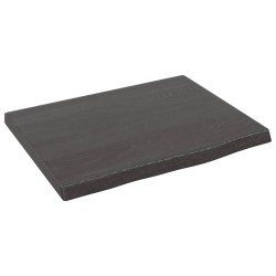 vidaXL Wandregal Dunkelgrau 40x30x2 cm Massivholz Eiche Behandelt