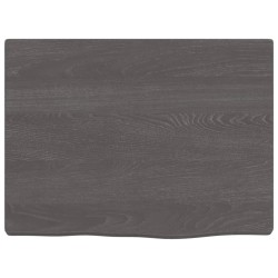 vidaXL Wandregal Dunkelgrau 40x30x2 cm Massivholz Eiche Behandelt