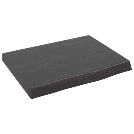vidaXL Wandregal Dunkelgrau 40x30x4 cm Massivholz Eiche Behandelt