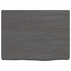 vidaXL Wandregal Dunkelgrau 40x30x4 cm Massivholz Eiche Behandelt
