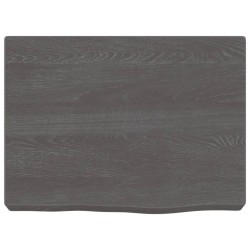 vidaXL Wandregal Dunkelbraun 40x30x(2-6) cm Massivholz Eiche Behandelt