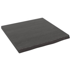 vidaXL Wandregal Dunkelgrau 40x40x2 cm Massivholz Eiche Behandelt