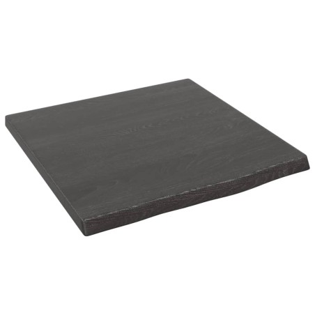 vidaXL Wandregal Dunkelgrau 40x40x2 cm Massivholz Eiche Behandelt