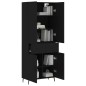 Highboard Schwarz 69,5x34x180 cm Holzwerkstoff Highboard Schwarz 69,5x34x180 cm Holzwerkstoff