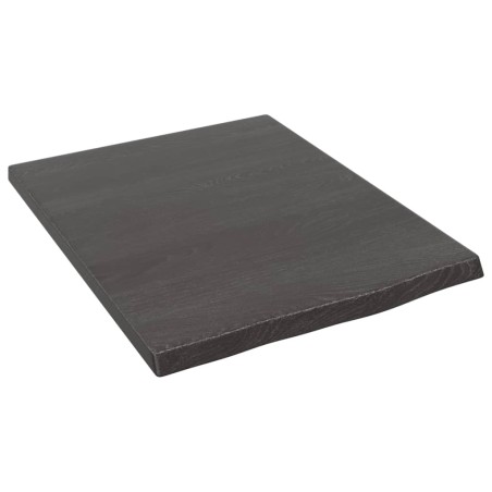 vidaXL Wandregal Dunkelgrau 40x50x2 cm Massivholz Eiche Behandelt