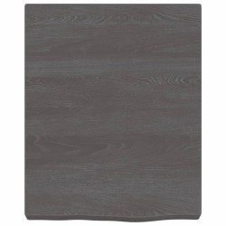 vidaXL Wandregal Dunkelgrau 40x50x6 cm Massivholz Eiche Behandelt