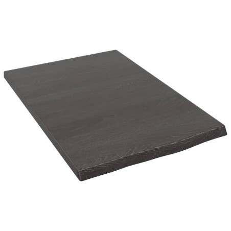 vidaXL Wandregal Dunkelbraun 40x60x2 cm Massivholz Eiche Behandelt