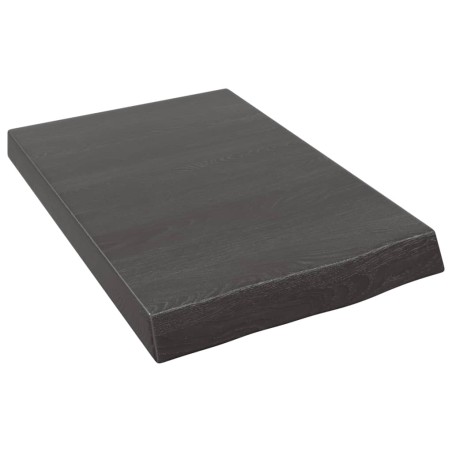 vidaXL Wandregal Dunkelbraun 40x60x(2-6) cm Massivholz Eiche Behandelt