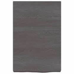vidaXL Wandregal Dunkelbraun 40x60x(2-6) cm Massivholz Eiche Behandelt