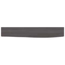 vidaXL Wandregal Dunkelgrau 60x10x4 cm Massivholz Eiche Behandelt