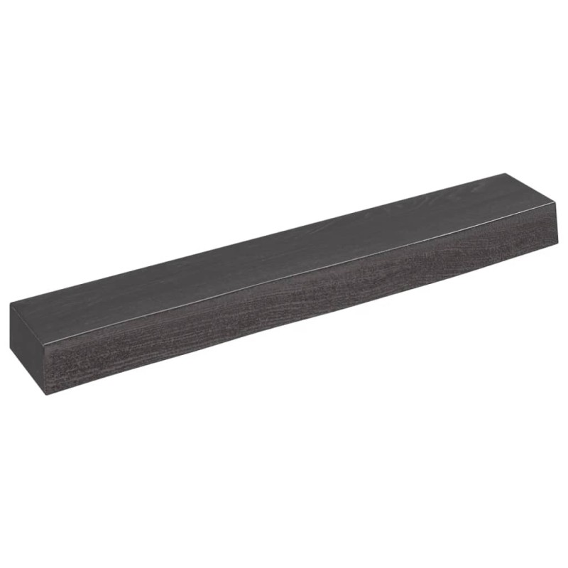 vidaXL Wandregal Dunkelbraun 60x10x6 cm Massivholz Eiche Behandelt vidaXL Wandregal Dunkelbraun 60x10x6 cm Massivholz Eiche Behandelt