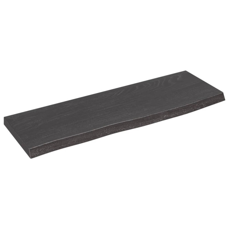 vidaXL Wandregal Dunkelgrau 60x20x2 cm Massivholz Eiche Behandelt vidaXL Wandregal Dunkelgrau 60x20x2 cm Massivholz Eiche Behandelt