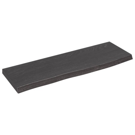 vidaXL Wandregal Dunkelgrau 60x20x2 cm Massivholz Eiche Behandelt
