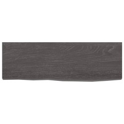 vidaXL Wandregal Dunkelgrau 60x20x2 cm Massivholz Eiche Behandelt