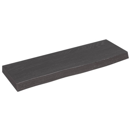 vidaXL Wandregal Dunkelbraun 60x20x4 cm Massivholz Eiche Behandelt