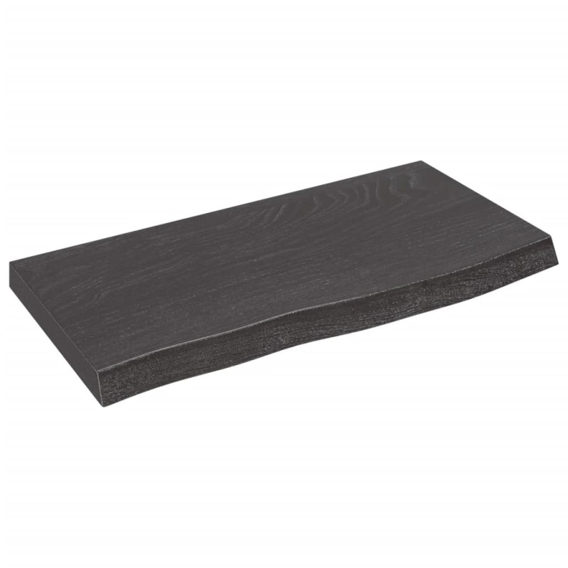 vidaXL Wandregal Dunkelgrau 60x30x4 cm Massivholz Eiche Behandelt vidaXL Wandregal Dunkelgrau 60x30x4 cm Massivholz Eiche Behandelt