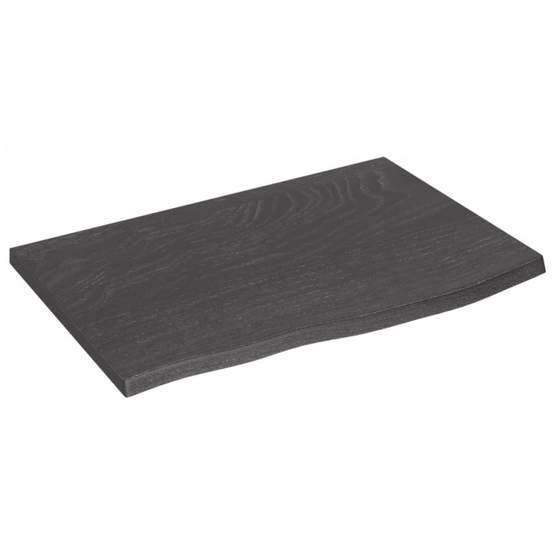 vidaXL Wandregal Dunkelgrau 60x40x2 cm Massivholz Eiche Behandelt vidaXL Wandregal Dunkelgrau 60x40x2 cm Massivholz Eiche Behandelt