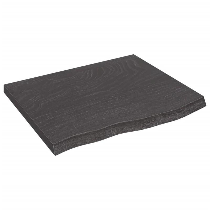 vidaXL Wandregal Dunkelgrau 60x50x4 cm Massivholz Eiche Behandelt vidaXL Wandregal Dunkelgrau 60x50x4 cm Massivholz Eiche Behandelt