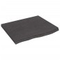 vidaXL Wandregal Dunkelgrau 60x50x4 cm Massivholz Eiche Behandelt vidaXL Wandregal Dunkelgrau 60x50x4 cm Massivholz Eiche Behandelt