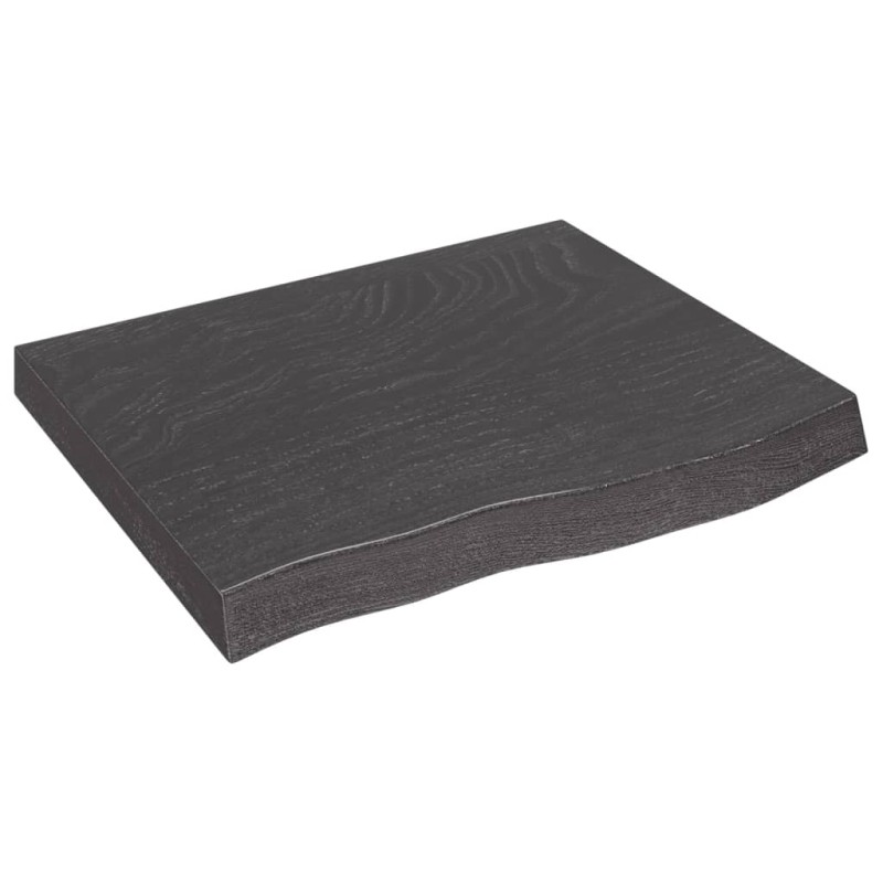 vidaXL Wandregal Dunkelgrau 60x50x6 cm Massivholz Eiche Behandelt vidaXL Wandregal Dunkelgrau 60x50x6 cm Massivholz Eiche Behandelt
