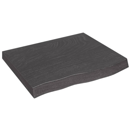vidaXL Wandregal Dunkelgrau 60x50x6 cm Massivholz Eiche Behandelt