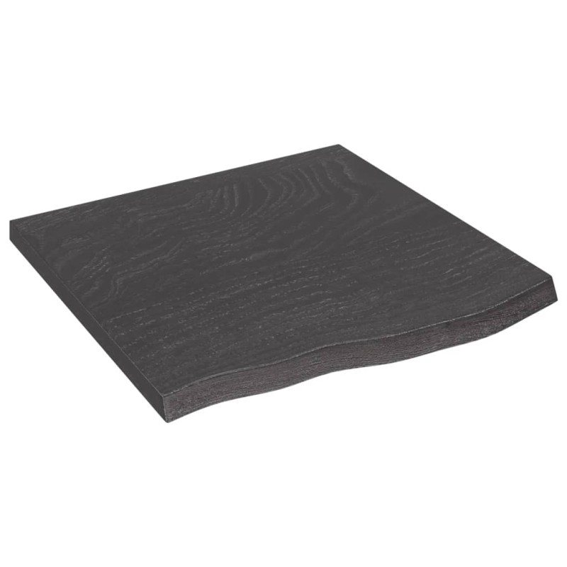 vidaXL Wandregal Dunkelgrau 60x60x4 cm Massivholz Eiche Behandelt vidaXL Wandregal Dunkelgrau 60x60x4 cm Massivholz Eiche Behandelt