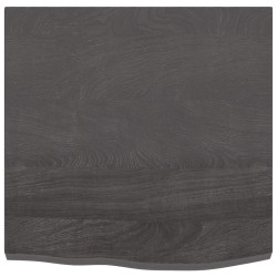 vidaXL Wandregal Dunkelgrau 60x60x4 cm Massivholz Eiche Behandelt