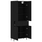 Highboard Schwarz 69,5x34x180 cm Holzwerkstoff Highboard Schwarz 69,5x34x180 cm Holzwerkstoff
