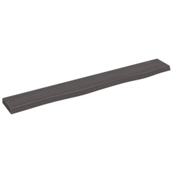 vidaXL Wandregal Dunkelbraun 80x10x2 cm Massivholz Eiche Behandelt