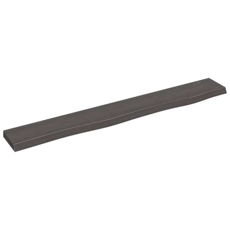 vidaXL Wandregal Dunkelbraun 80x10x2 cm Massivholz Eiche Behandelt vidaXL Wandregal Dunkelbraun 80x10x2 cm Massivholz Eiche Behandelt