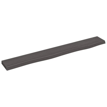 vidaXL Wandregal Dunkelbraun 80x10x2 cm Massivholz Eiche Behandelt