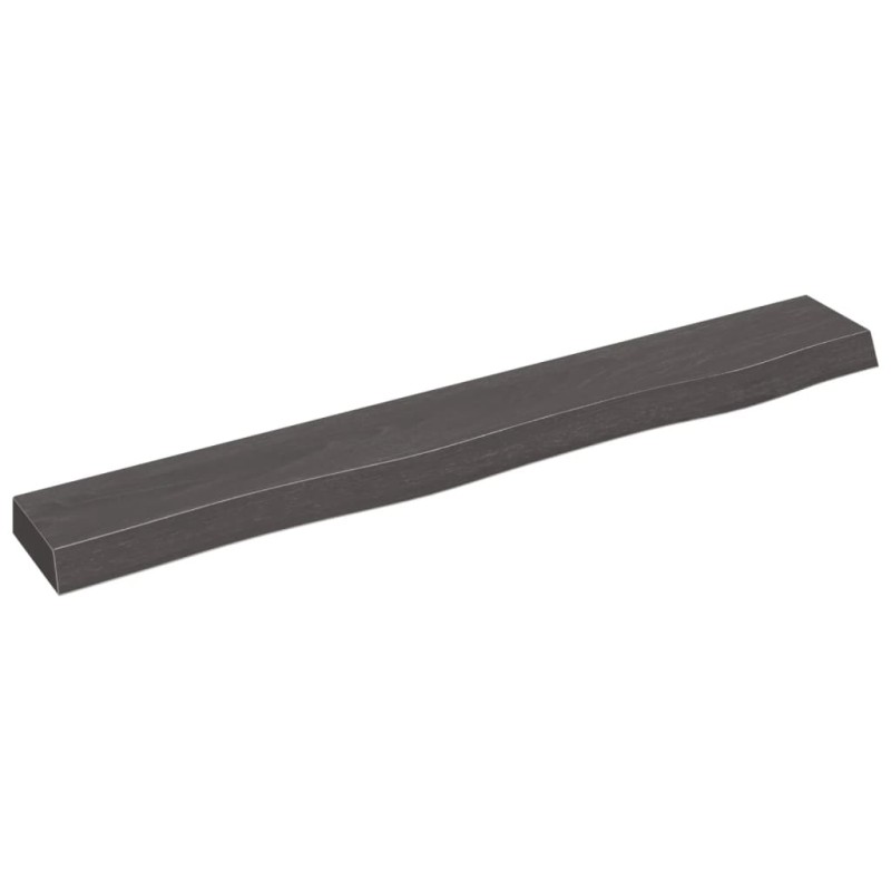 vidaXL Wandregal Dunkelbraun 80x10x4 cm Massivholz Eiche Behandelt vidaXL Wandregal Dunkelbraun 80x10x4 cm Massivholz Eiche Behandelt