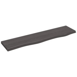 vidaXL Wandregal Dunkelgrau 80x20x2 cm Massivholz Eiche Behandelt
