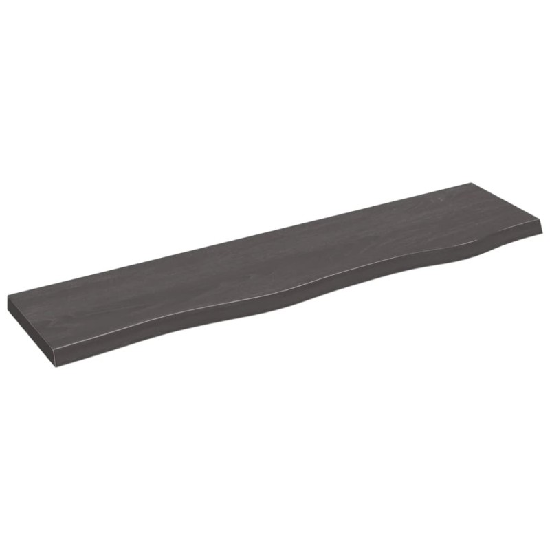 vidaXL Wandregal Dunkelgrau 80x20x2 cm Massivholz Eiche Behandelt vidaXL Wandregal Dunkelgrau 80x20x2 cm Massivholz Eiche Behandelt