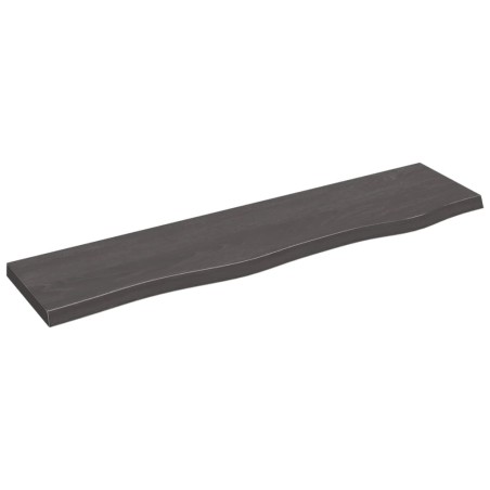 vidaXL Wandregal Dunkelgrau 80x20x2 cm Massivholz Eiche Behandelt