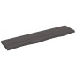 vidaXL Wandregal Dunkelgrau 80x20x2 cm Massivholz Eiche Behandelt vidaXL Wandregal Dunkelgrau 80x20x2 cm Massivholz Eiche Behandelt