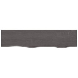 vidaXL Wandregal Dunkelgrau 80x20x2 cm Massivholz Eiche Behandelt