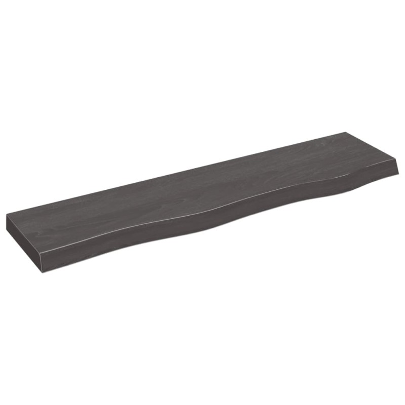 vidaXL Wandregal Dunkelbraun 80x20x4 cm Massivholz Eiche Behandelt vidaXL Wandregal Dunkelbraun 80x20x4 cm Massivholz Eiche Behandelt