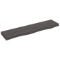 vidaXL Wandregal Dunkelbraun 80x20x4 cm Massivholz Eiche Behandelt vidaXL Wandregal Dunkelbraun 80x20x4 cm Massivholz Eiche Behandelt
