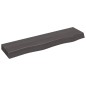 vidaXL Wandregal Dunkelbraun 80x20x6 cm Massivholz Eiche Behandelt vidaXL Wandregal Dunkelbraun 80x20x6 cm Massivholz Eiche Behandelt