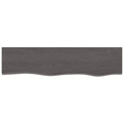 vidaXL Wandregal Dunkelbraun 80x20x6 cm Massivholz Eiche Behandelt