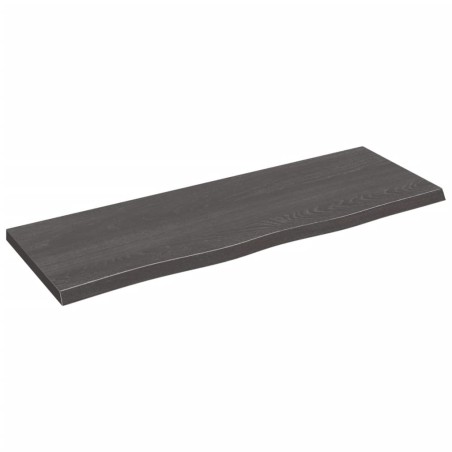 vidaXL Wandregal Dunkelgrau 80x30x2 cm Massivholz Eiche Behandelt