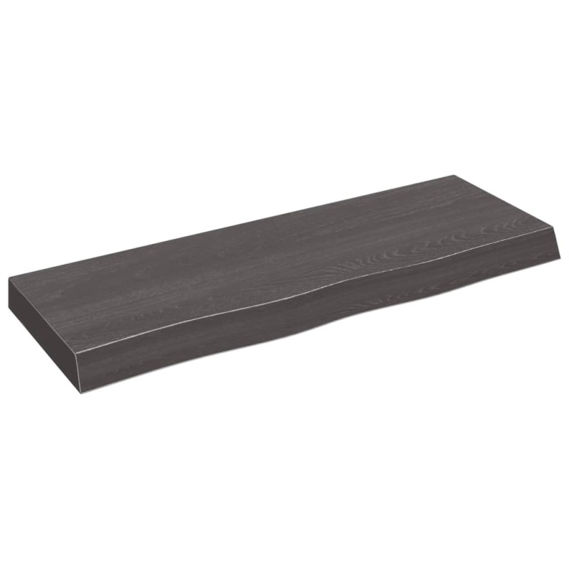vidaXL Wandregal Dunkelgrau 80x30x6 cm Massivholz Eiche Behandelt vidaXL Wandregal Dunkelgrau 80x30x6 cm Massivholz Eiche Behandelt