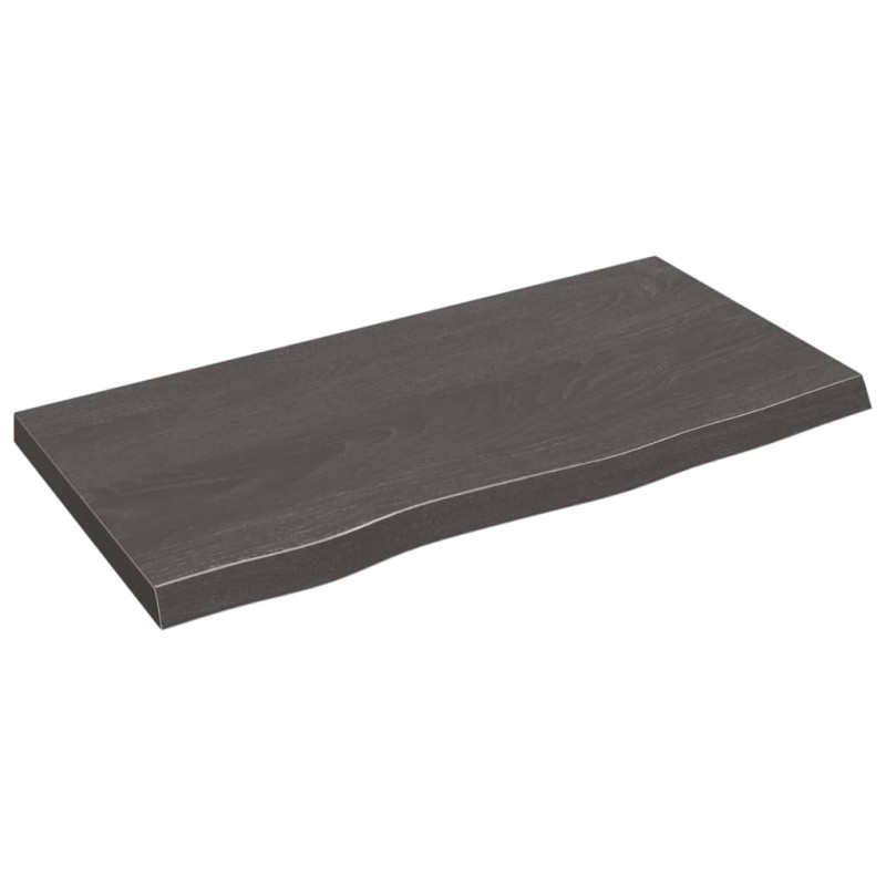 vidaXL Wandregal Dunkelgrau 80x40x4 cm Massivholz Eiche Behandelt vidaXL Wandregal Dunkelgrau 80x40x4 cm Massivholz Eiche Behandelt