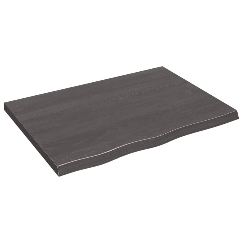 vidaXL Wandregal Dunkelgrau 80x60x4 cm Massivholz Eiche Behandelt vidaXL Wandregal Dunkelgrau 80x60x4 cm Massivholz Eiche Behandelt