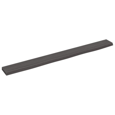 vidaXL Wandregal Dunkelgrau 100x10x2 cm Massivholz Eiche Behandelt