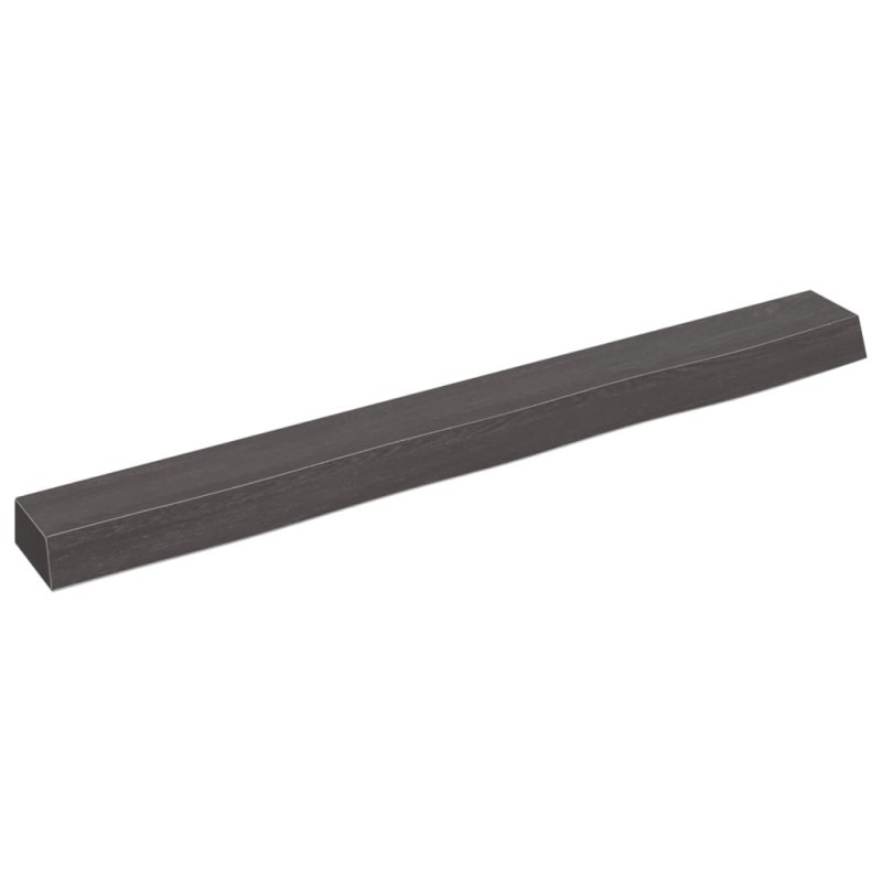 vidaXL Wandregal Dunkelbraun 100x10x6 cm Massivholz Eiche Behandelt vidaXL Wandregal Dunkelbraun 100x10x6 cm Massivholz Eiche Behandelt