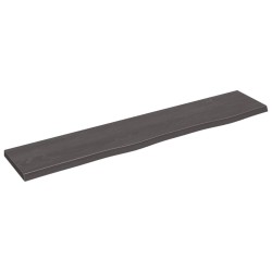 vidaXL Wandregal Dunkelgrau 100x20x2 cm Massivholz Eiche Behandelt