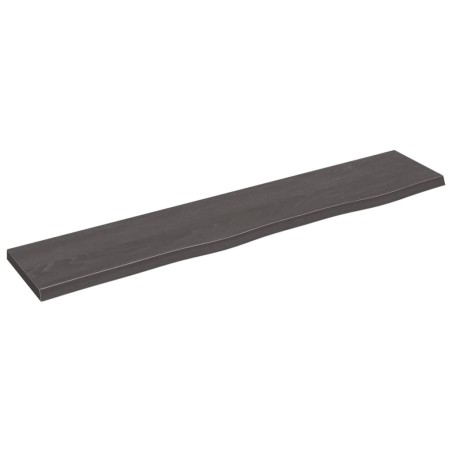 vidaXL Wandregal Dunkelgrau 100x20x2 cm Massivholz Eiche Behandelt