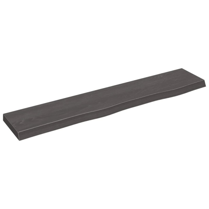 vidaXL Wandregal Dunkelgrau 100x20x4 cm Massivholz Eiche Behandelt vidaXL Wandregal Dunkelgrau 100x20x4 cm Massivholz Eiche Behandelt